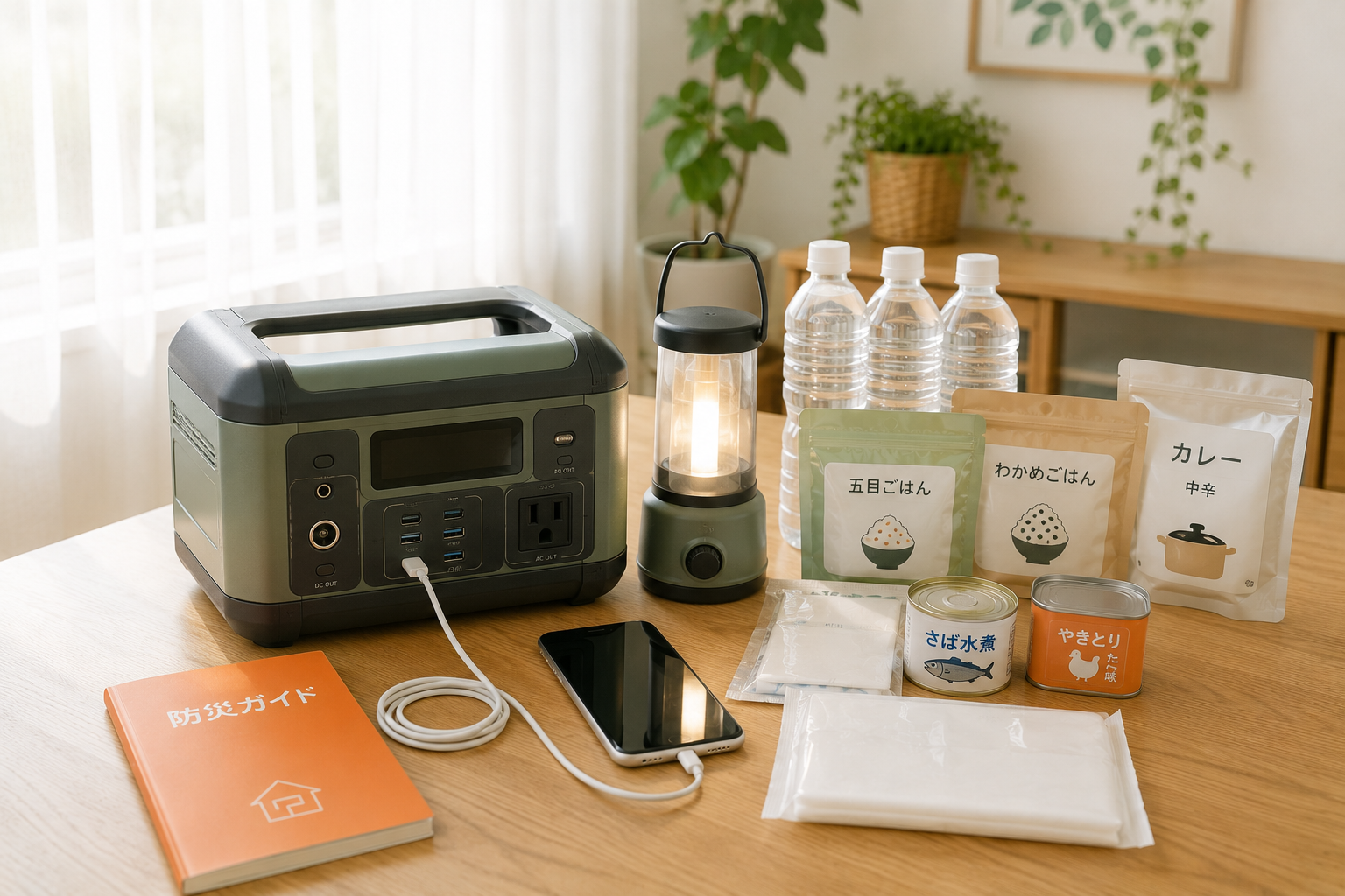 EcoFlow DELTA 3 Plusを防災用ポータブル電源として検討するための停電対策用品