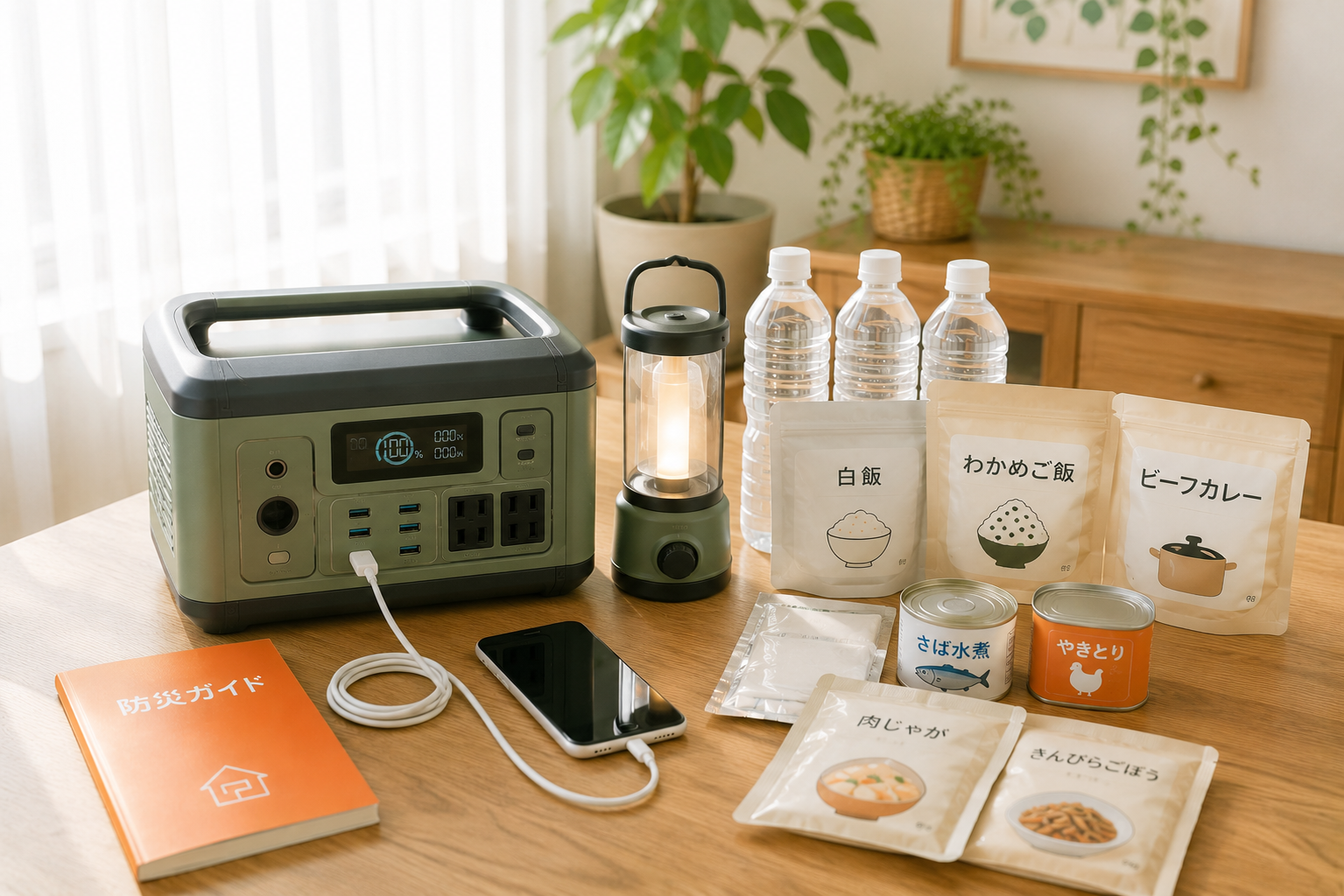 Jackery 1000 Newを防災用ポータブル電源として検討するための停電対策用品