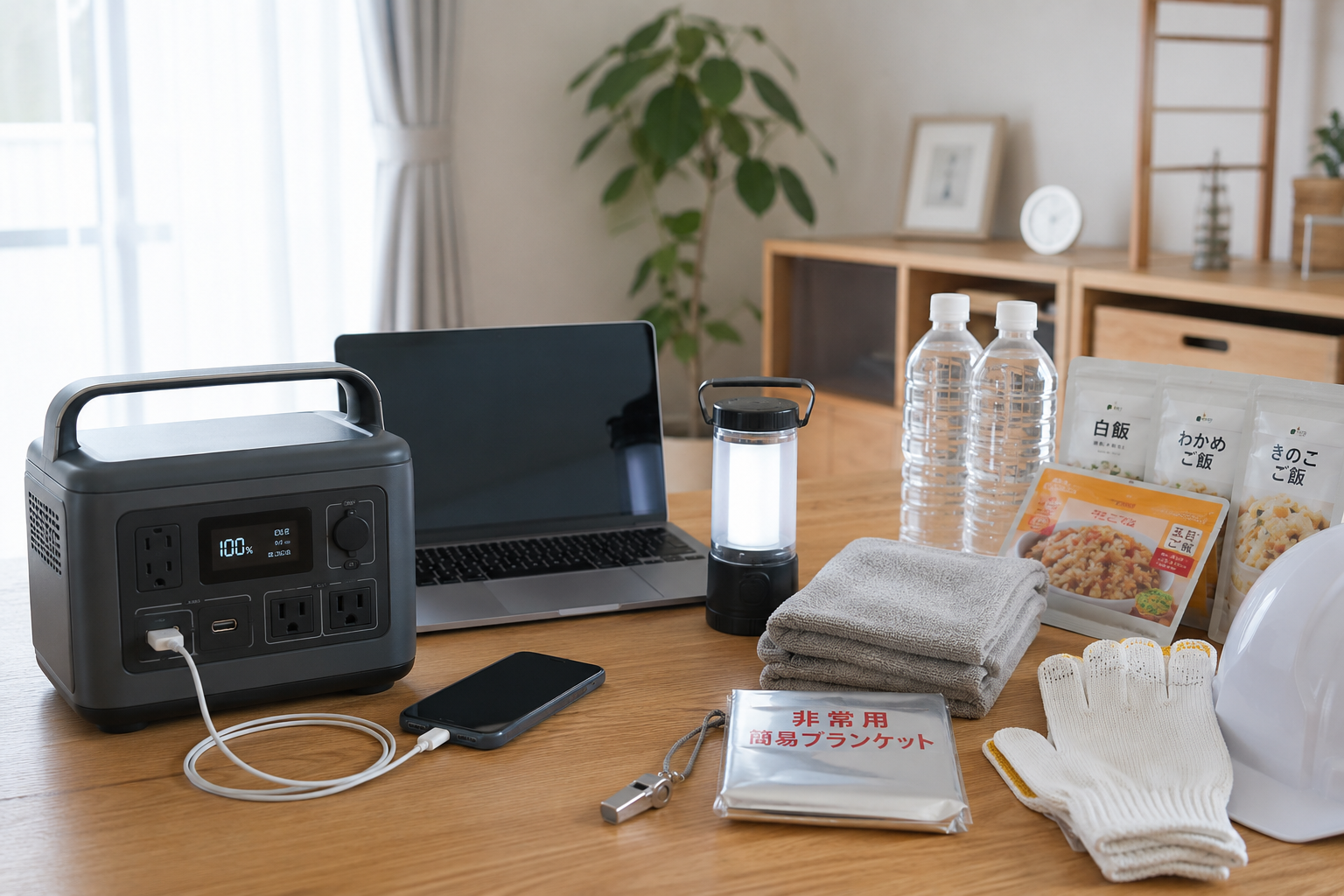 BLUETTI AC70を防災用ポータブル電源として検討するための停電対策用品