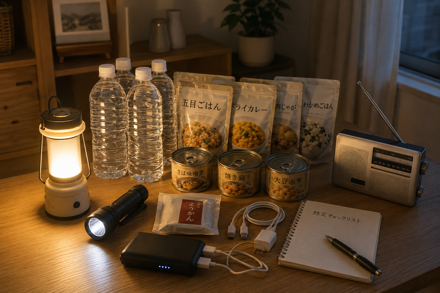 停電時に備えたいLEDランタンやモバイルバッテリーなどの防災グッズ